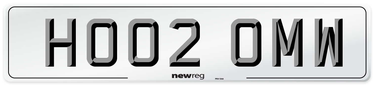 HO02 OMW Number Plate from New Reg